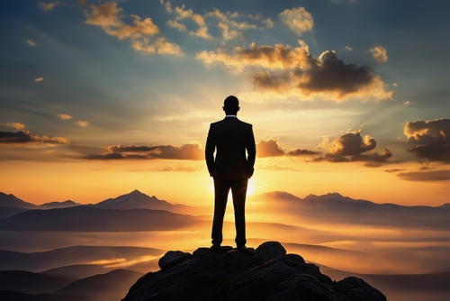 Silhouette,Of,A,Successful,Businessman,,A,Man,In,A,Suit,